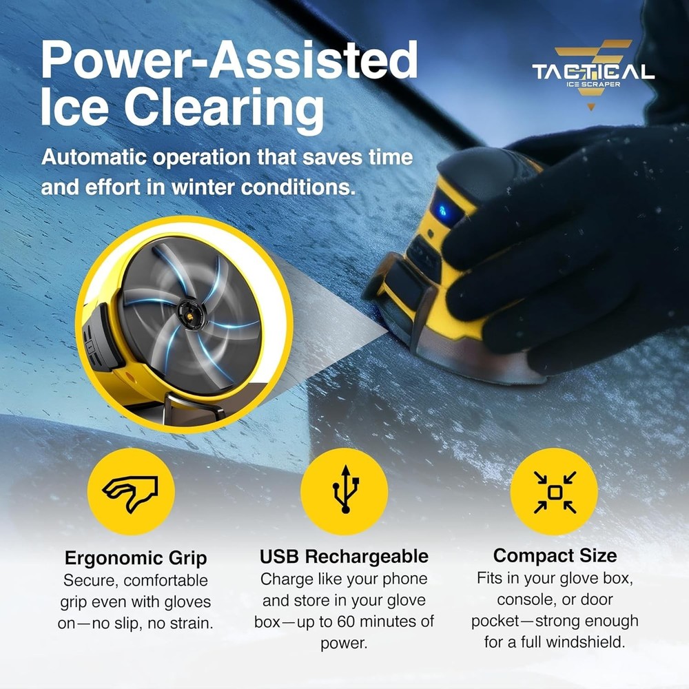 Tactical Ice Scraper Electric Ice Scrapers for Car Windshield with Motorized ...