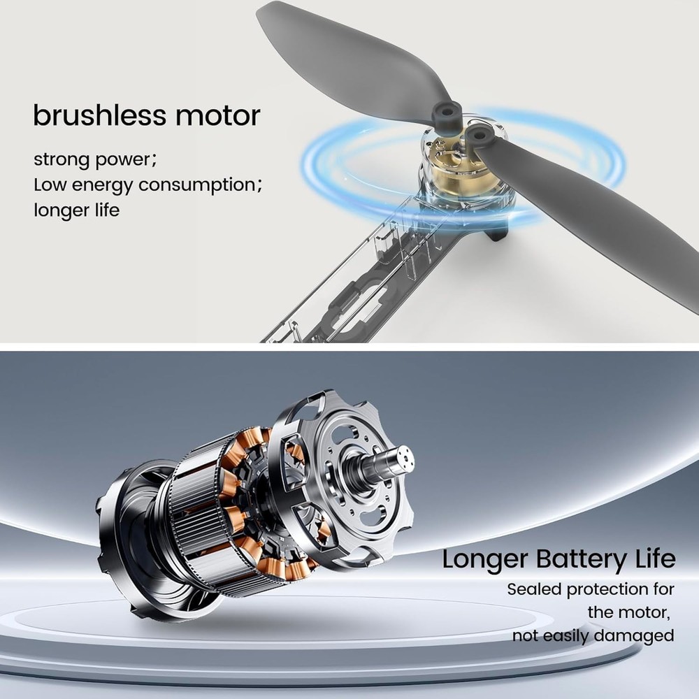 Brushless Motor Drone,90° Adjustable 4K FPV,APP control,40min Flight Time
