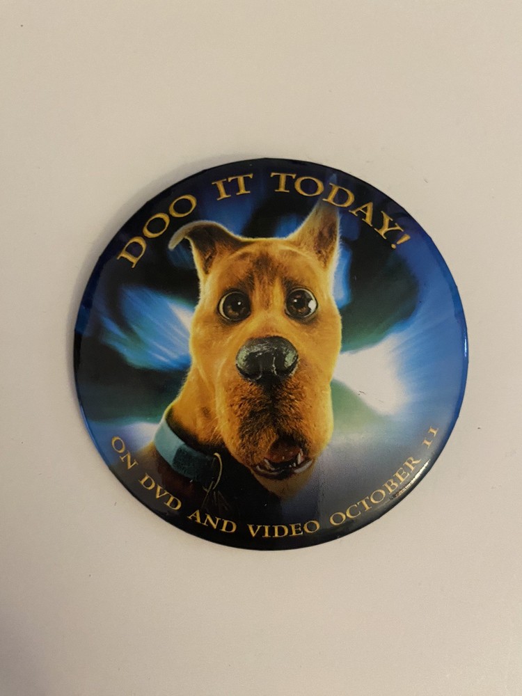 Scooby Doo On DVD Promo Pin Back Button P90