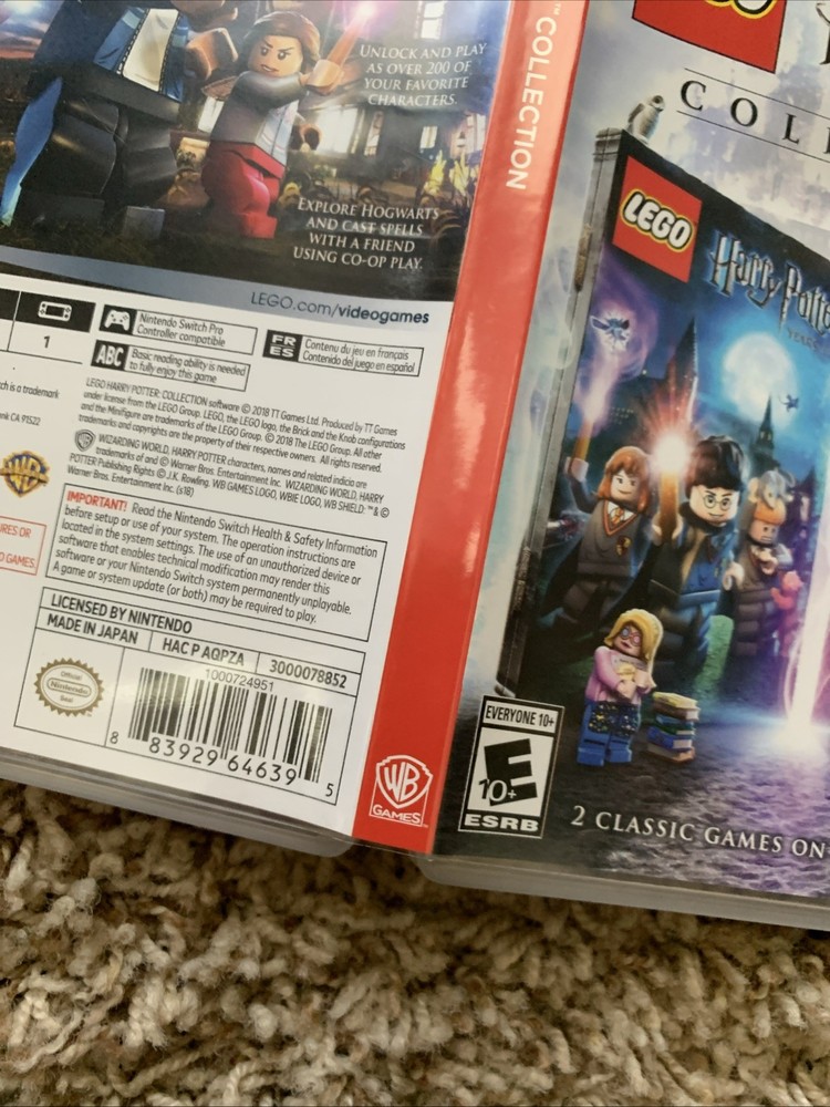 Empty Replacement Case & Artwork ONLY! Lego Harry Potter Collection - Switch