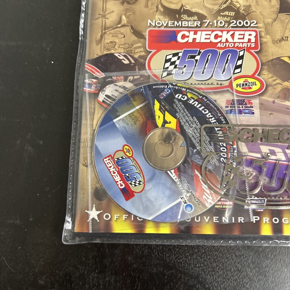 Official Program Checker 500 NASCAR Nov 2002 Interactive CD Mint Condition