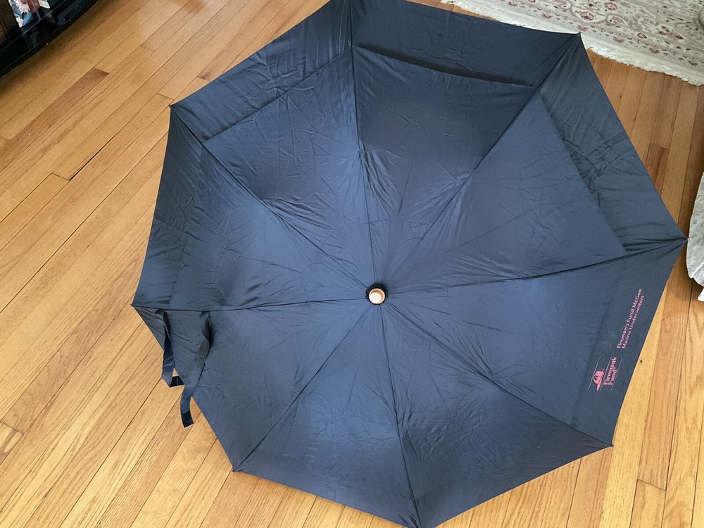 Brand New Umbrella Black Wooden Handle Vented Windproof