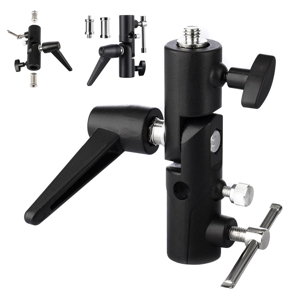 H-Type Camera Flash Bracket Umbrella Softbox Tripod Mount Light Stand Adapter