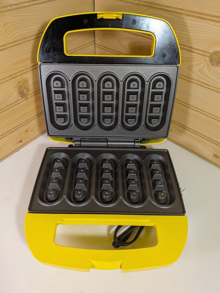 Treat Time Mini Waffle Stick Maker. Yellow