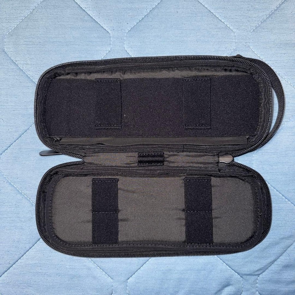 SIDE BY SIDE BLACK NYLON GADGET POUCH #e14bf5