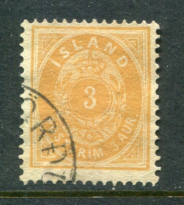 Iceland #15 Numeral 3 Aur. [Used]
