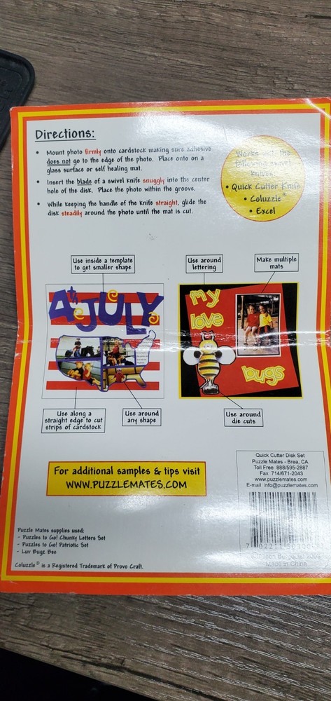 Quick Cutter Disk Set Puzzle Mates scrapbooking card making
