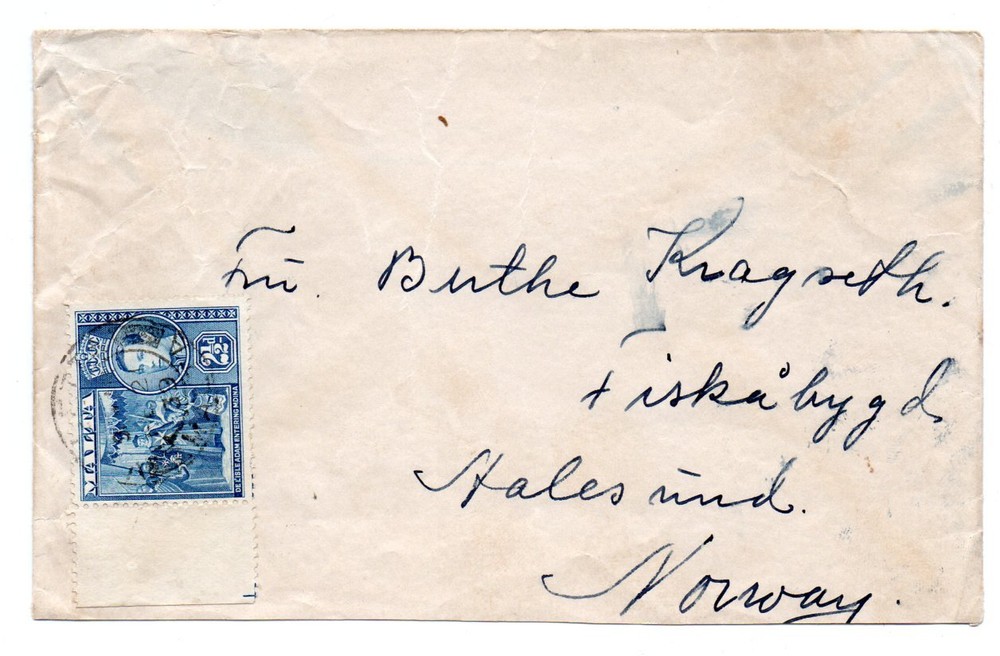 MALTA: Cover to Norway 1939.