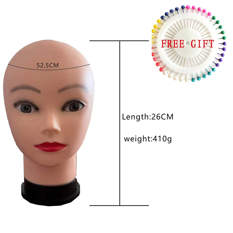 Bald Mannequin Head Model for Wig Making Practice Hair Styling Display