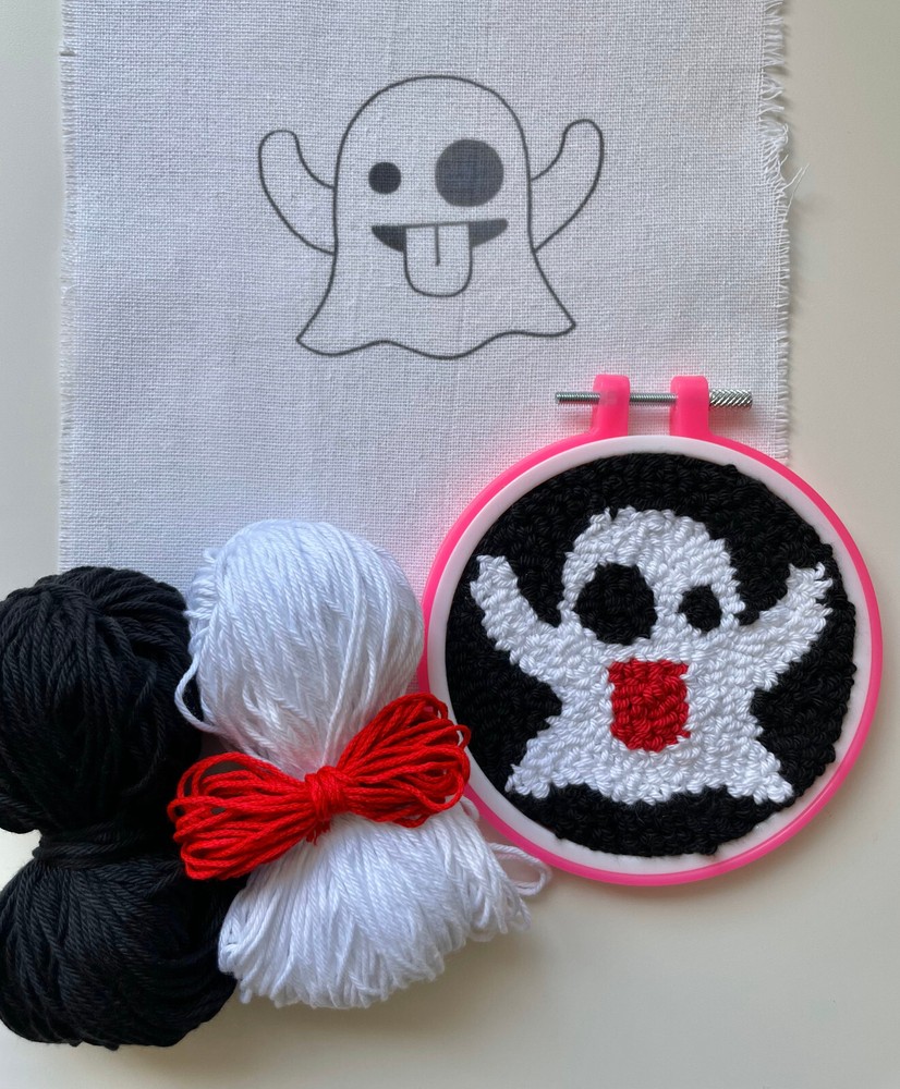 DIY Punch Needle Coaster Kit, Halloween Special Patterns