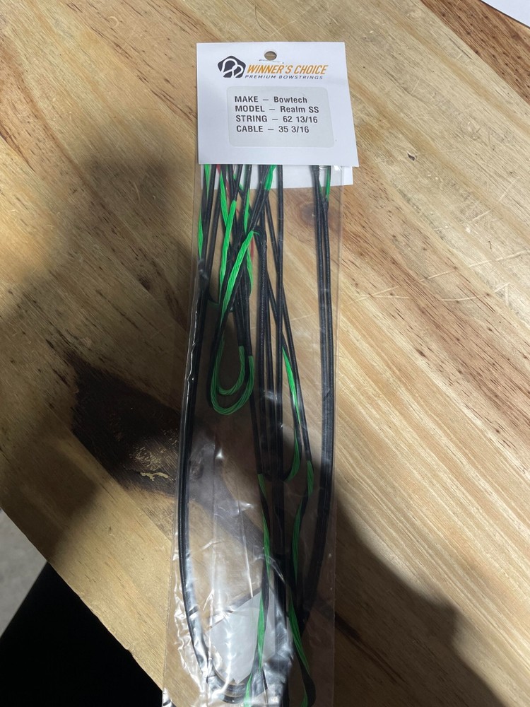NEW Bowtech Realm SS - Winners Choice String & Cable , Flo Green & Black