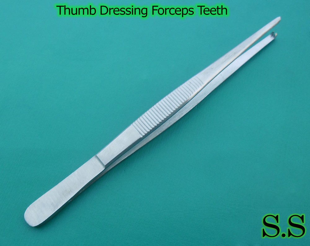 1 Thumb Tissue Forceps 8" Surgical Instruments 1x2 ENT
