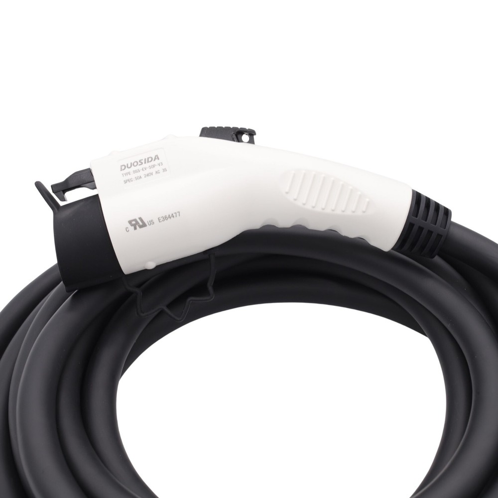 J1772 50A EV Plug Type 1 Connector Replacement Plug Charging Nozzle 25FT Cable
