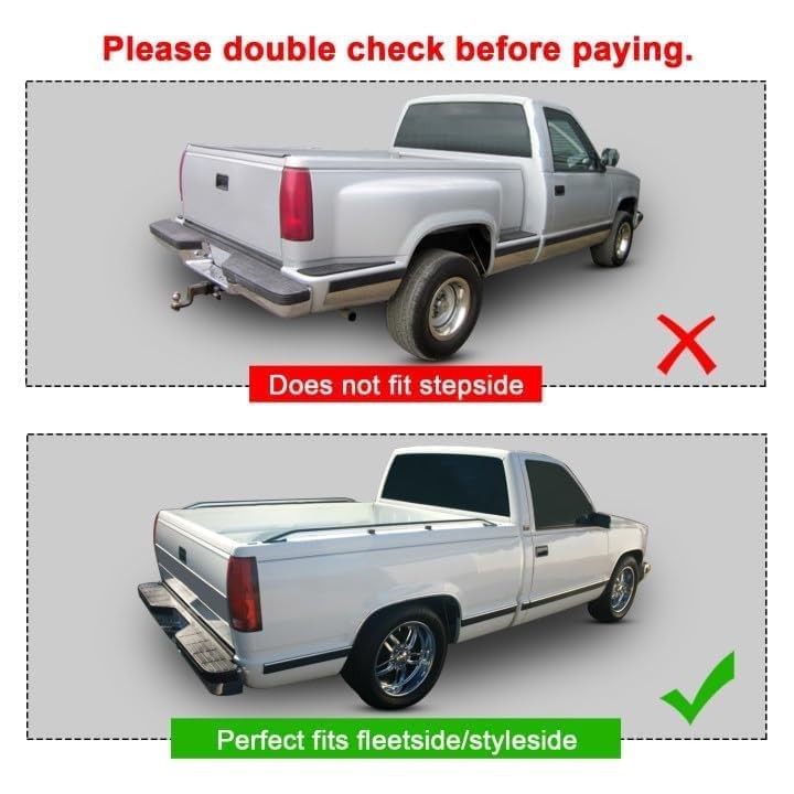 Rear Roll Pan Bumper for Chevy GMC C K Series