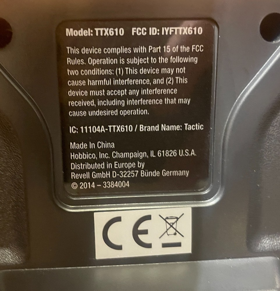 Tactic SLT TTX610 Transmitter for Realflight +Wireless Computer Dongle