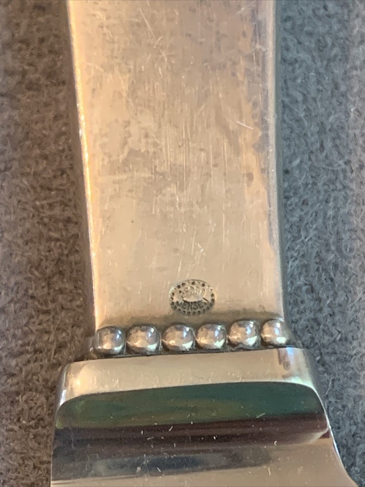 Sterling Silver Georg Jensen Denmark Beaded Pattern Cake Knife