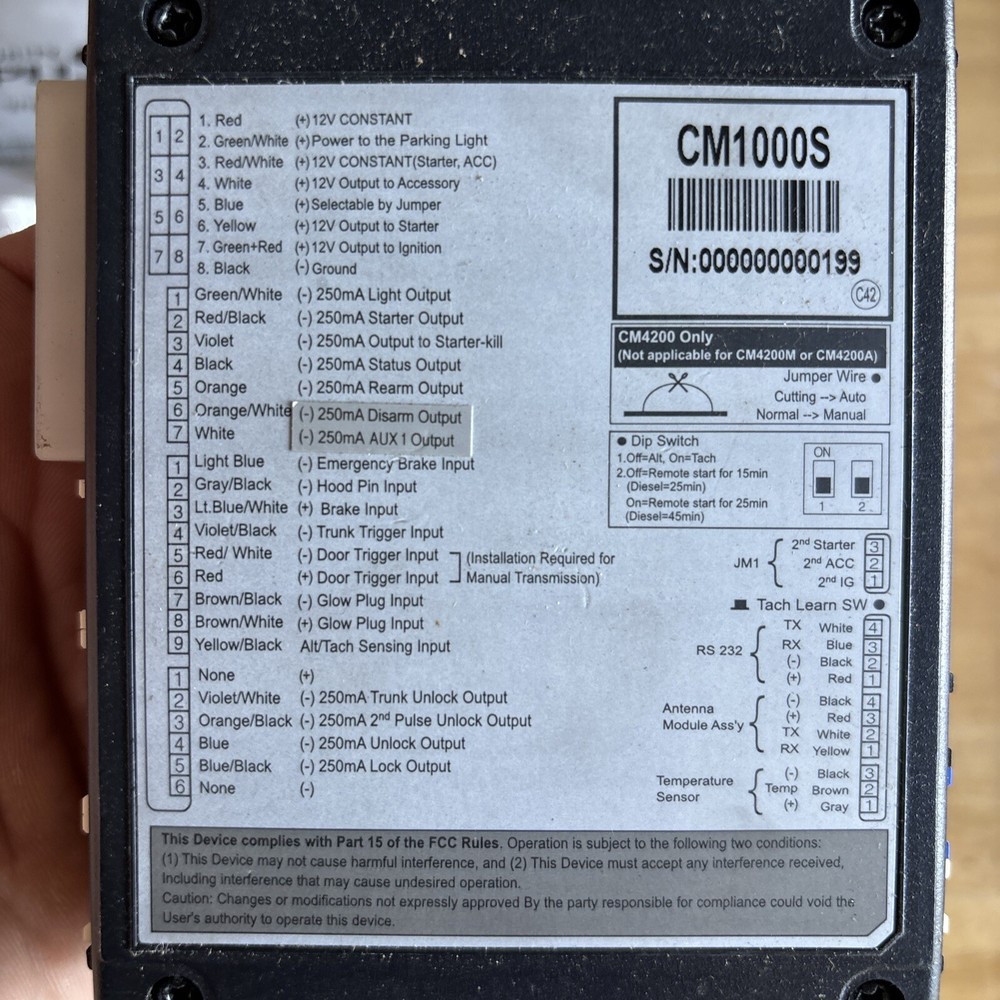 Compustar Firstech CM1000S Auto Security & Remote Start System