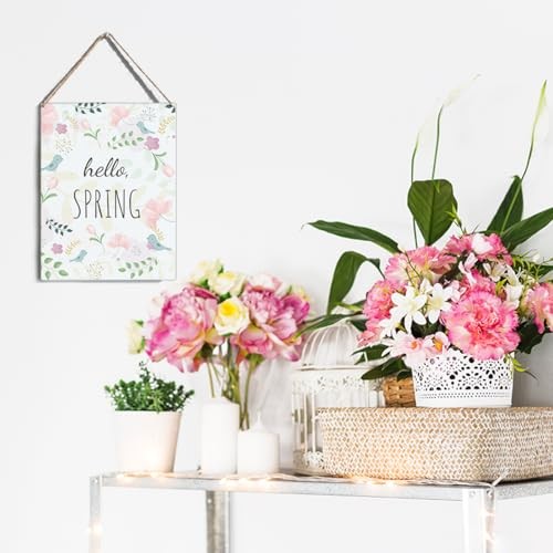 Hello Spring Sign Spring Decor Spring Decorations for Home Office Spring03