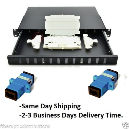 Fiber Optic Patch Panel,12 Port Loaded SC Simplex,Rackmount - 36718