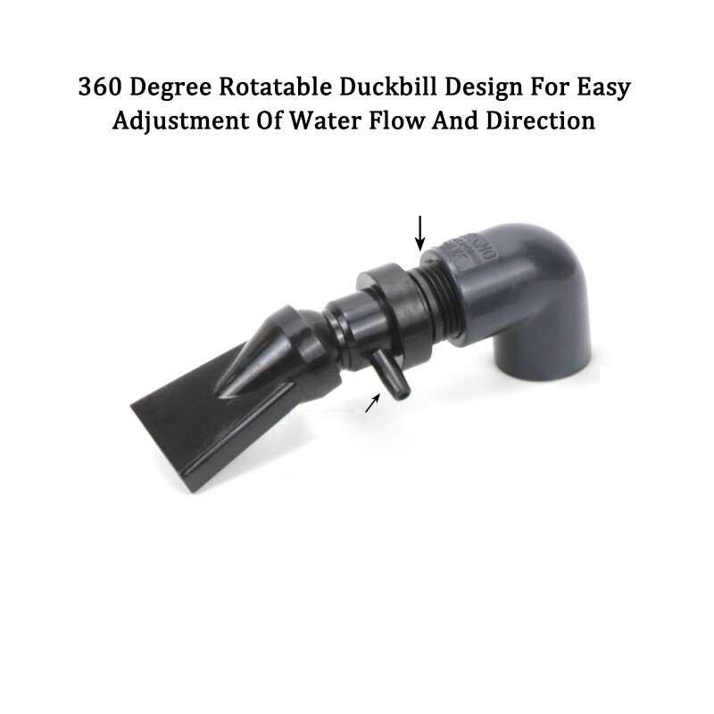 Aquarium Pump Duckbill Nozzle Universal Adjustment Oxygenating Function Black