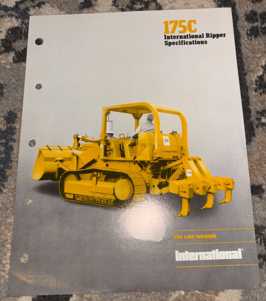 International Harvester 175 Crawler Loader Ripper Brochure AMIL25