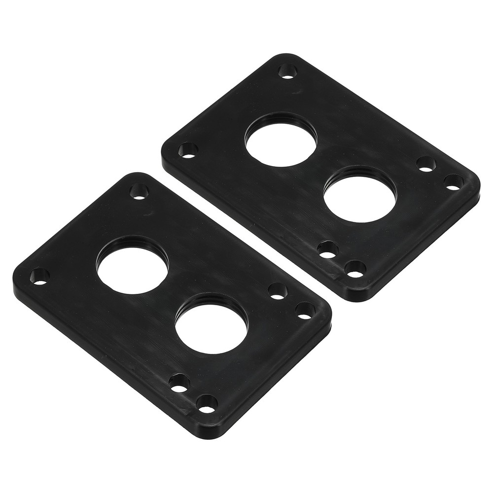 1/4" Skateboard Riser Pads, 2pcs 3x2" Skateboard Angled Wedge Pads, Black