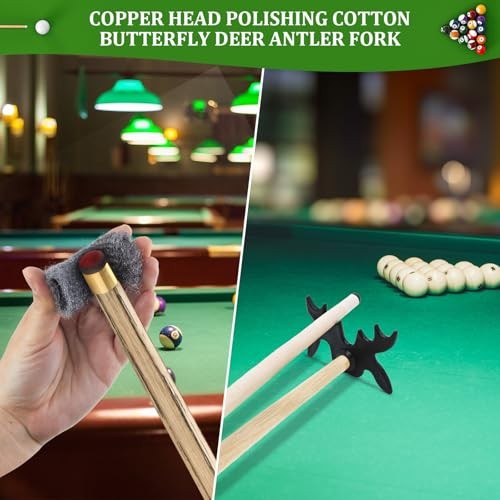 Pool Table Brush & Cleaner Kit - 9-Piece Billiards Pool Accessories Set for