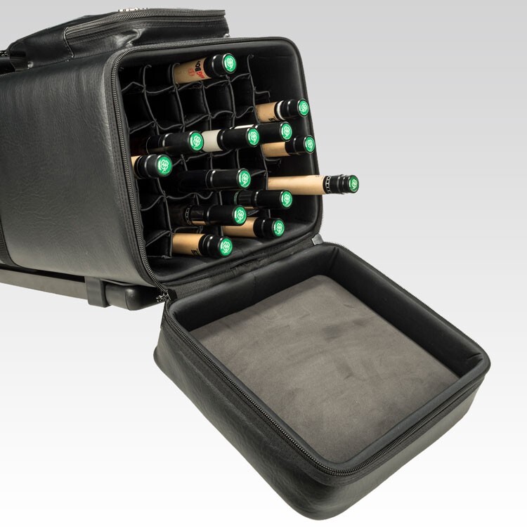 McDermott 20x20 Rolling Pool Cue Case Black