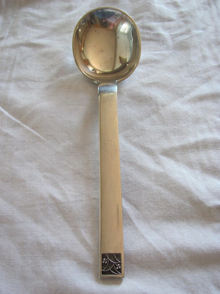 Evald Nielsen Denmark Silver 830 - Pattern #33 - Large Serving Spoon