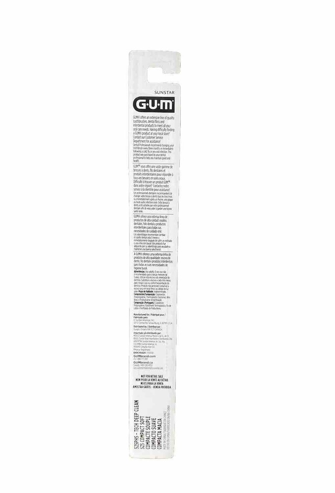 6 Pack SunStar GUM 525 Technique Deep Clean Soft Compact Toothbrushes