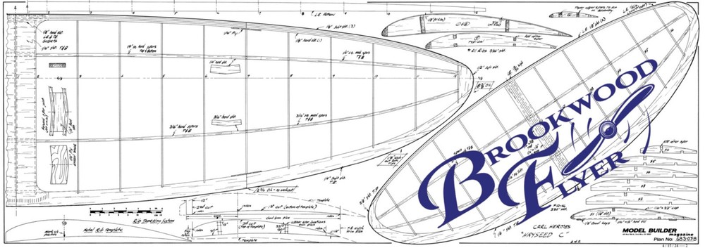 HAYSEED C Model Builder PLAN + MIRRORED WING to Build 74” FF Model Plane