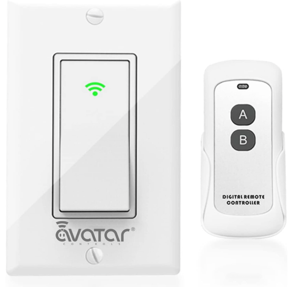Smart Switch Voice App & Remote Control, Google&Alexa Switch Single-Pole Rocker