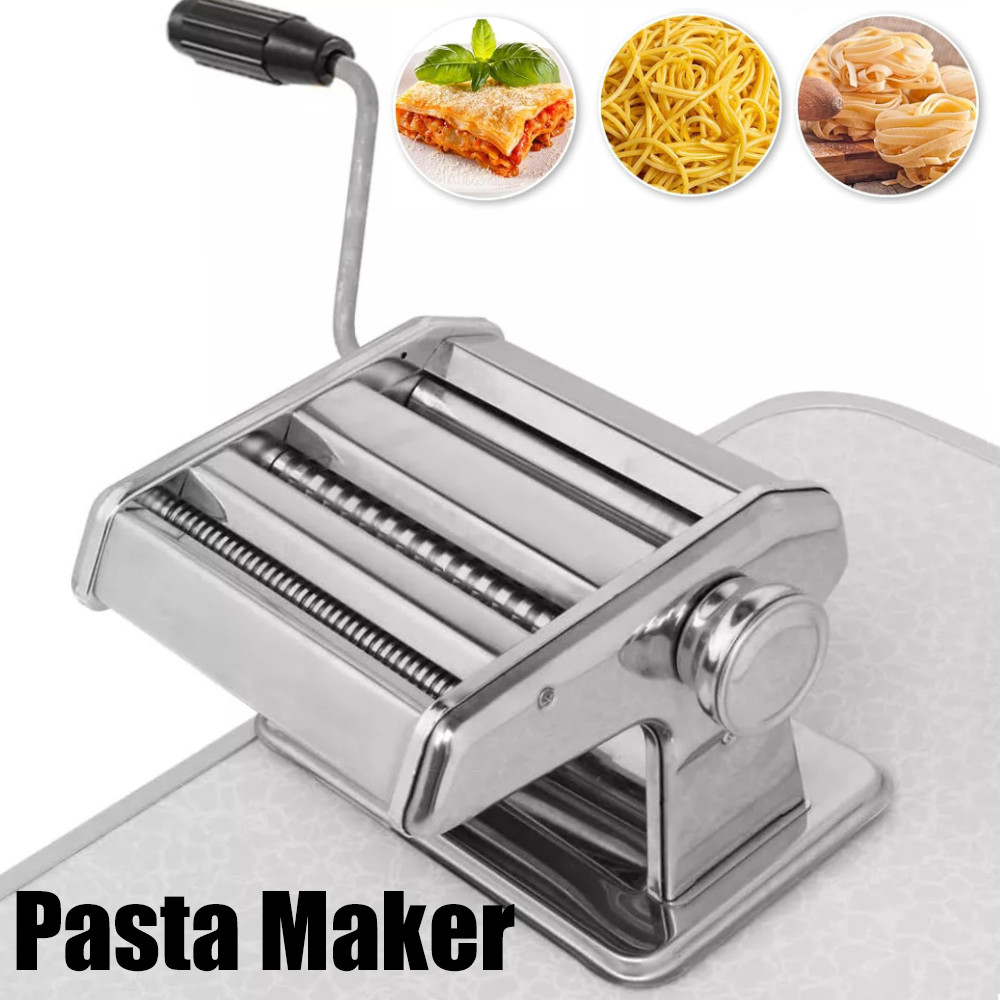 Stainless Fresh Pasta Maker Roller Machine for Spaghetti Noodle Kitchen Tool US
