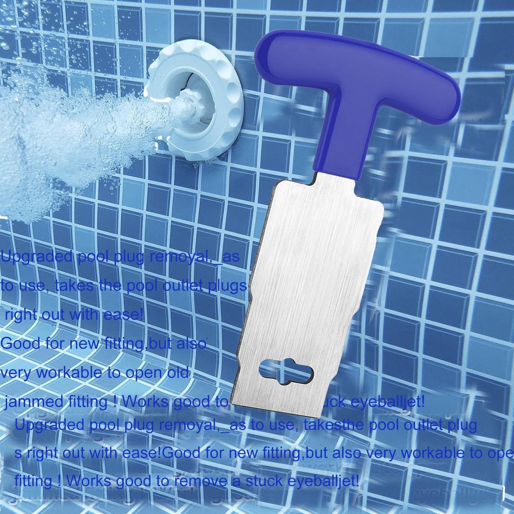 1PCS Pool Plug Removal Tool, Premium Eyeball Tools with blue