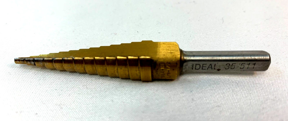 IDEAL 35-511 Step Drill 1/8" - 1/2" ~ Titanium Coating