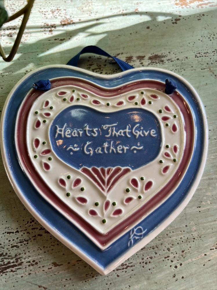 Jo Ann Duban Decorative Tile Wall Hanging--Heart Shape