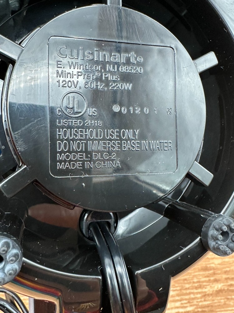 Cuisinart Mini-Prep Plus Motor Base Only DLC-2 Tested Works Silver EUC