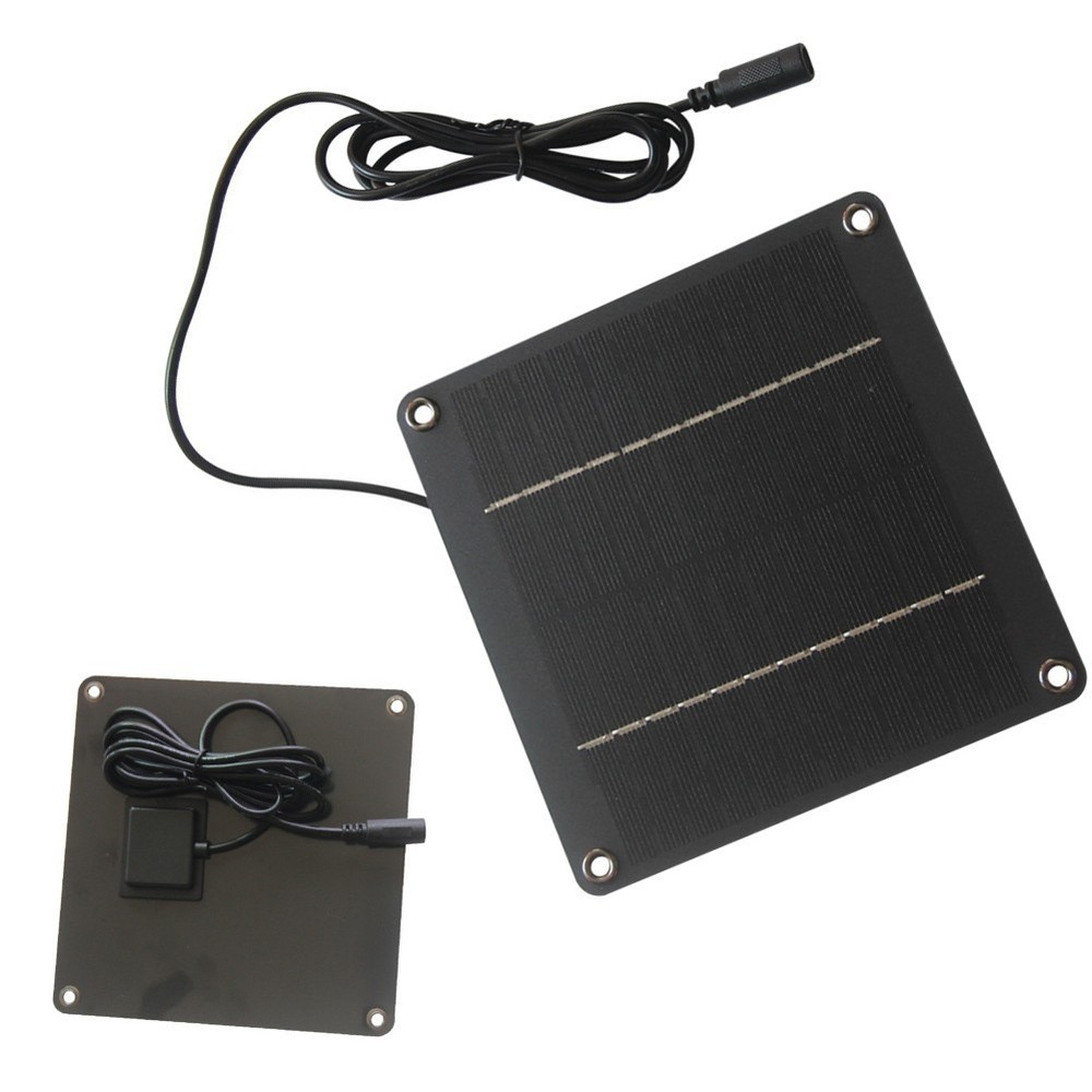 12V Solar Panel 1.5 Meter Cable 4W Power Output 5521 Female DC Interface