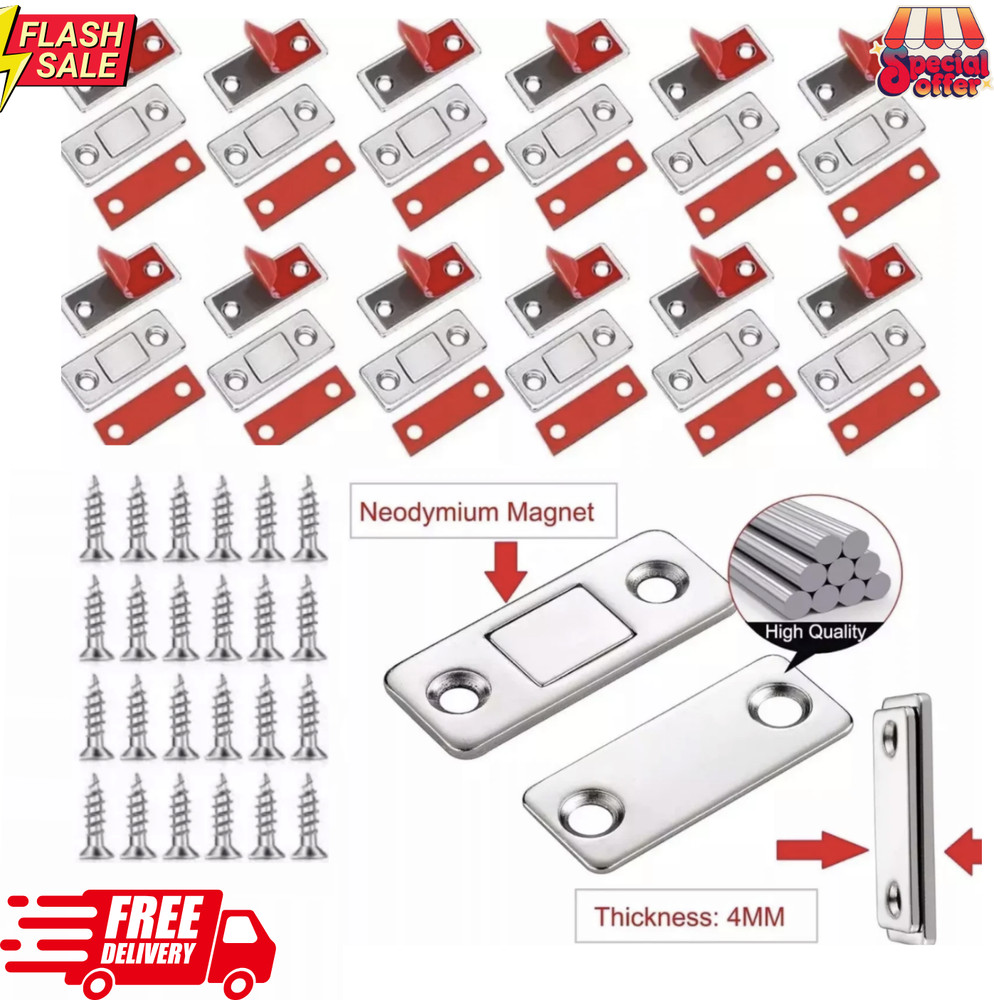 12 Pack Monkey Magnets Ultra-Thin Magnetic Plates Keep It All Shut,AS-SEEN-ON-TV
