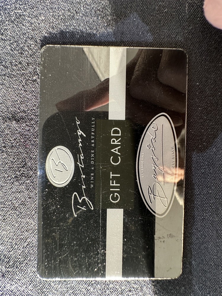 Gift card / Bistango restaurant in Irvine , California