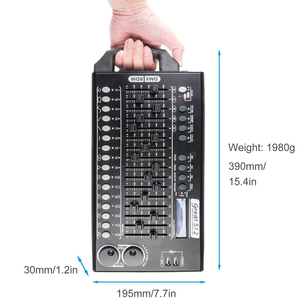 512Channel DMX Stage Light Controller with Builtin Programs and RDM Function