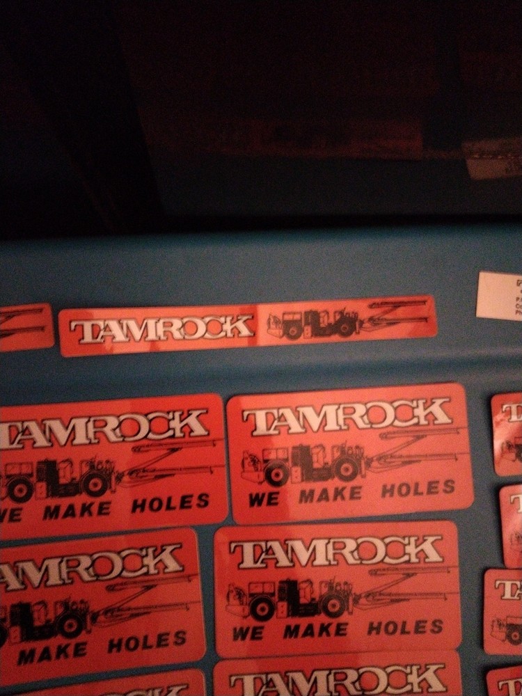 40 Vintage Rare Tamrock Mining Stickers