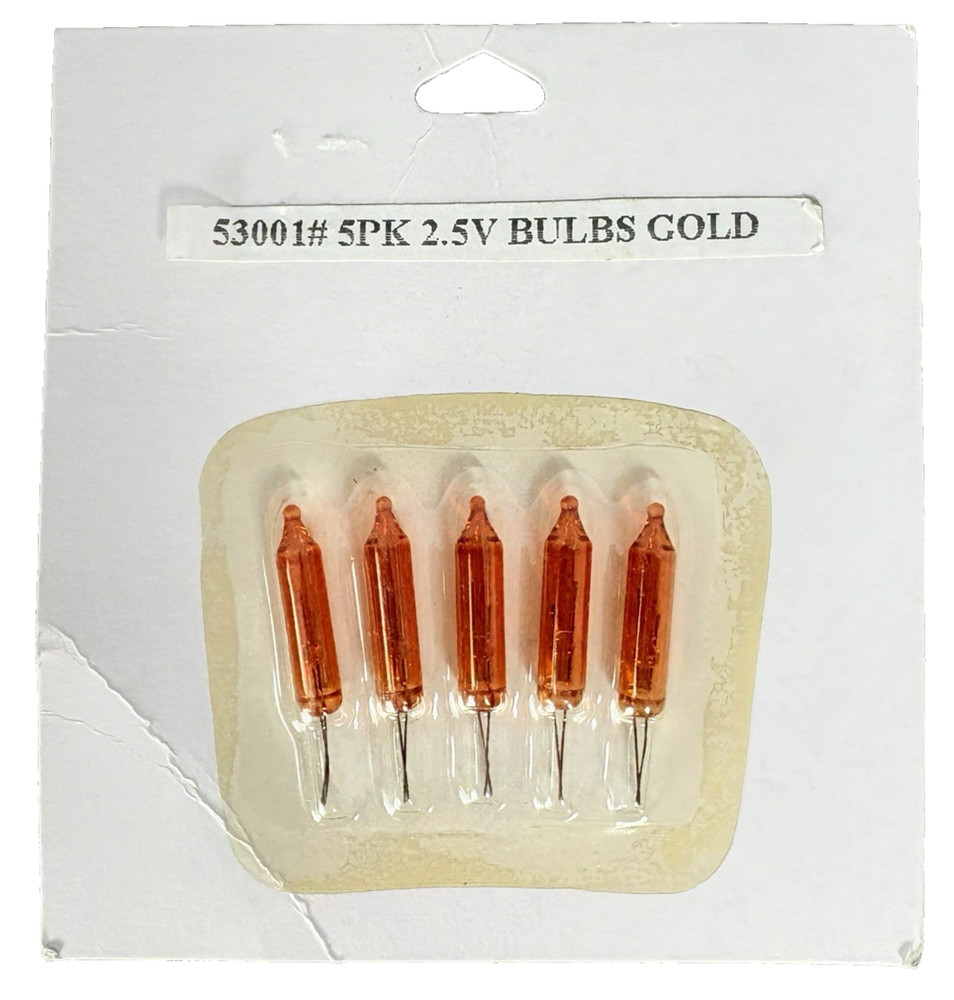 2.5 volt Christmas Light Bulbs GOLD Mini for 50 100 150 count Light Strings