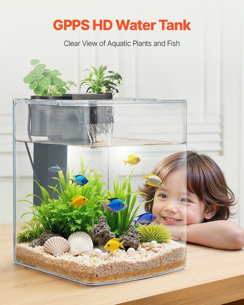 2G Fish Tank with Automatic Water Flow Control GPPS Clarity