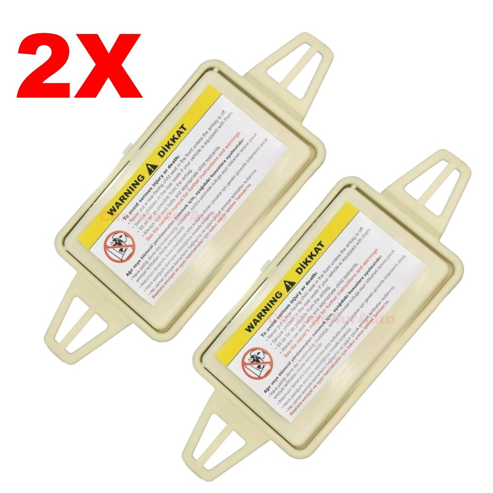 For W211 E-Class E320 E350 E500 E550 New Sun Visor Shade Mirror Cover Beige 2X