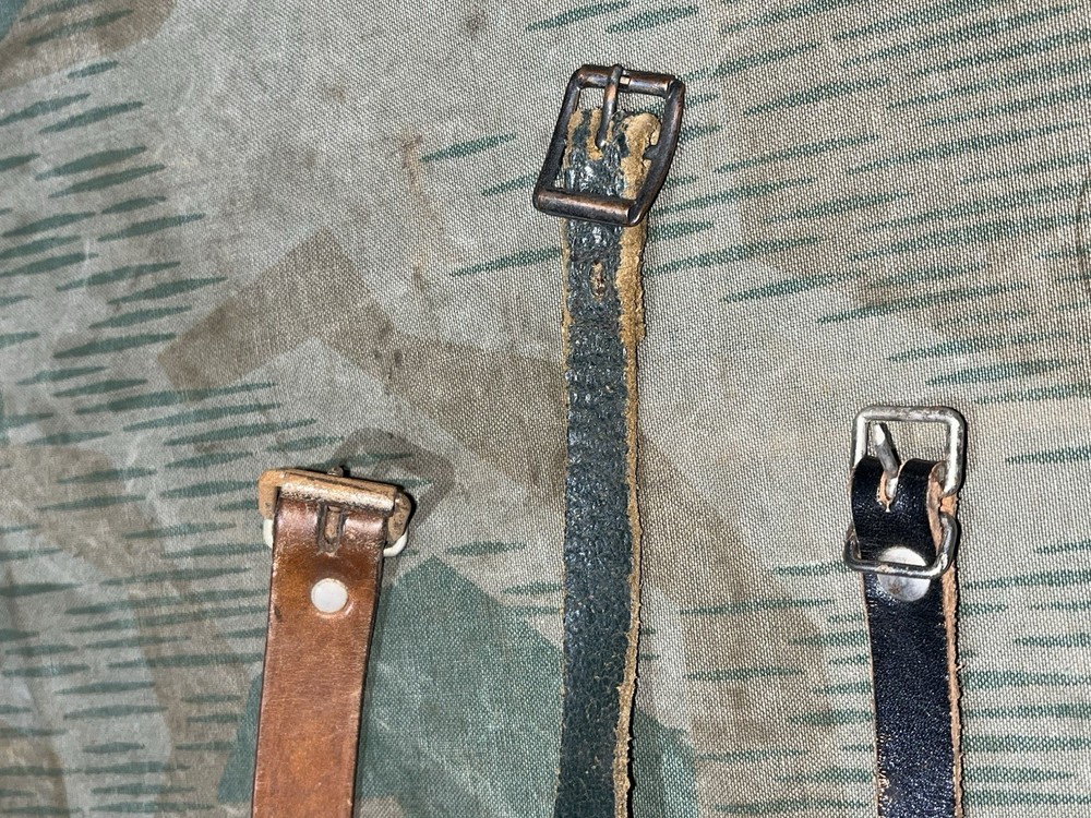 WW2 German Style Post War Uniform Zeltbahn Tornister Backpack Leather Straps 3x
