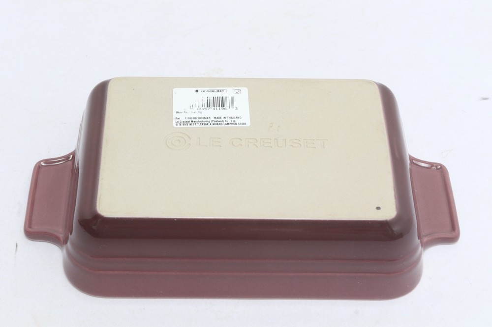 Le Creuset Fig 18 cm Rectangular Baking Dish Stoneware, 7.25"x5" NEW