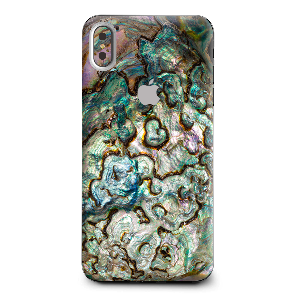 Skins Decal Wrap for Apple iPhone XS Max Abalone Shell Gold underwater