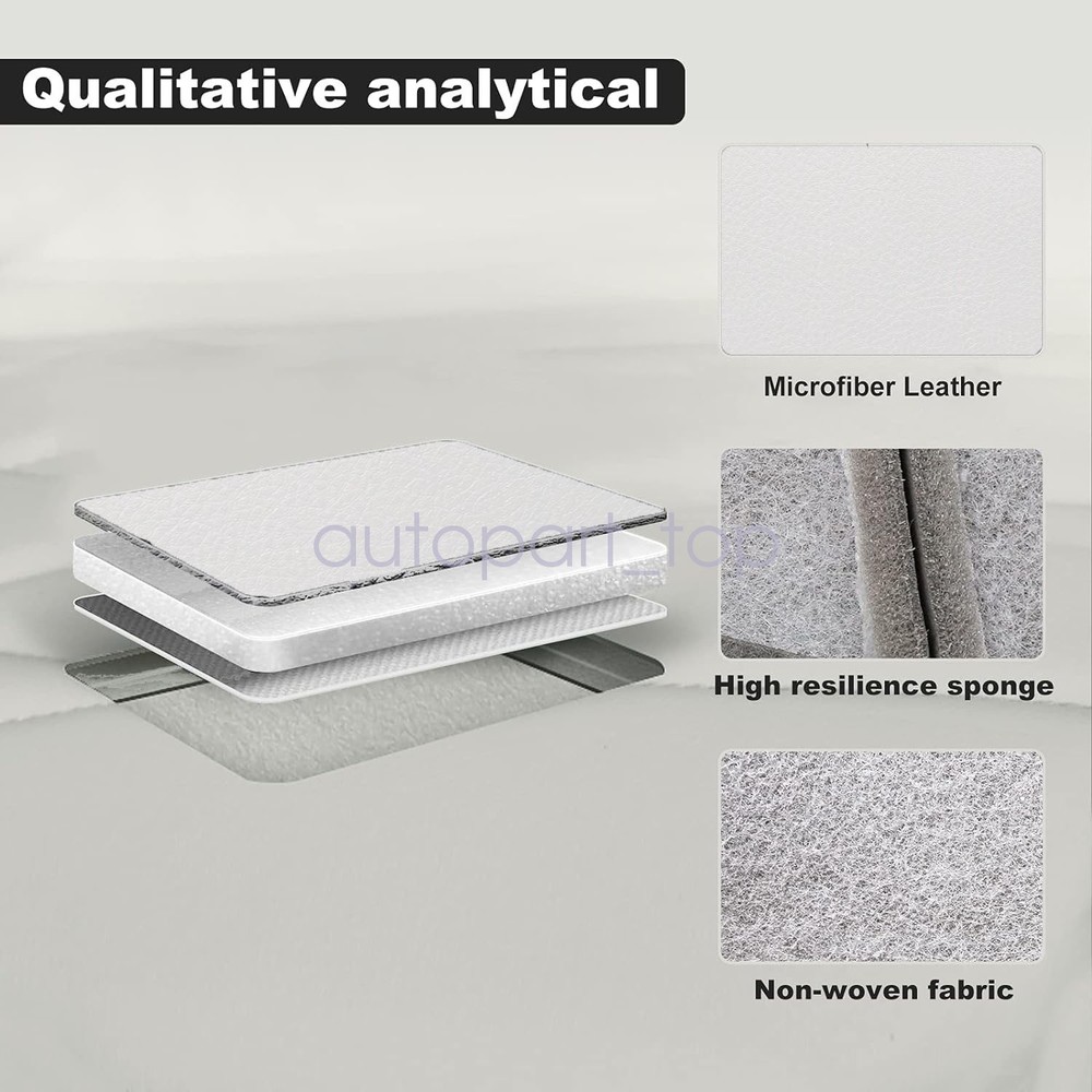 For 2007-2014 Chevy Silverado Both Side Gray Leather Bottom-Back Seat Cover&Foam