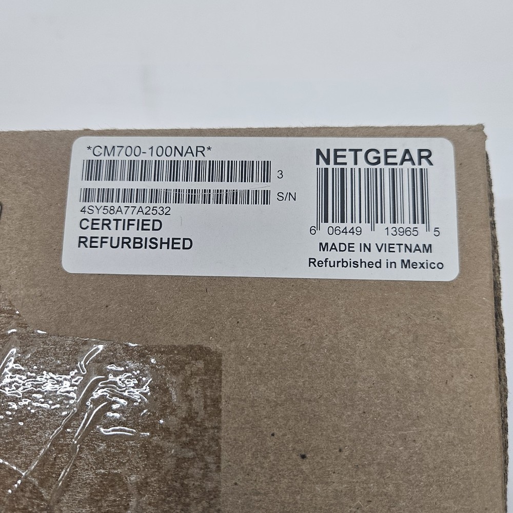 NETGEAR CM700-100NAS Cable Modem (REFURBISHED)